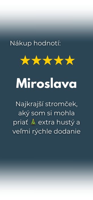 recenzia na umelý stromček - Miroslava